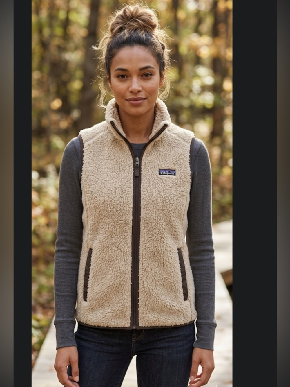 Patagonia Reversible Los Gatos Women's Cream Fleece Vest